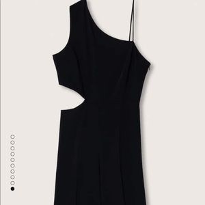 NWT Black Mango One Shoulder jumpsuit XXS